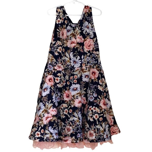Girls Kids Knitworks Floral Sleeveless Y2K Dress Size 12 - Picture 1 of 8